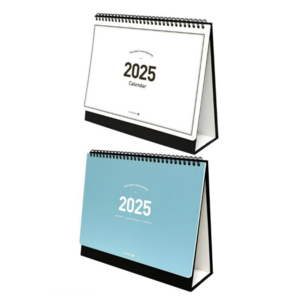 모닝글로리 2025 스탠딩 캘린더 대 2종세트, 화이트, 블루, 2세트