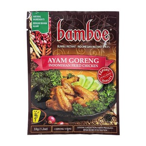 인도네시아 밤보에 bamboe 아얌 고랭 프라이드 치킨 33g / AYAM GORENG INDONESIAN FRIED CHICKEN SPICES, 1개