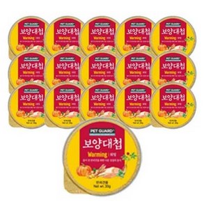 보양대첩 3개월이상용 강아지 워밍 캔 소고기와연어 체질별 습식사료, 닭, 30g, 16개