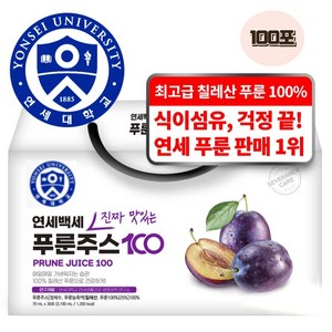 연세대학교 연세생활건강 진짜 맛있는 푸룬 주스 100, 70ml, 100개