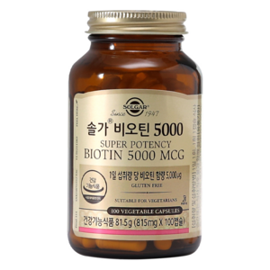 솔가 비오틴 5000, 100정, 81.5g, 1개