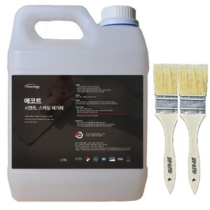 에코트 시멘트제거제 3.78L 붓증정 에코트포로계열 백화제거제 시멘트제거제 몰탈제거제, 1개