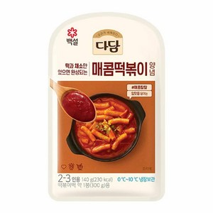 CJ 제일제당 다담 매콤 떡볶이양념, 140g, 8개