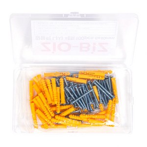 칼블럭 나사 세트 100pcs 6x40mm/스텐 나사 못 피스 앙카 스크류, 단품, 1개