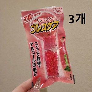브레스 케어 캡슐 타입 복숭아 50개입 입냄새 제거, 3개, 50mg
