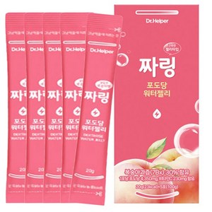 닥터헬퍼 짜링 짜먹는 포도당 비타민 워터젤리 복숭아맛 스틱(5P), 2개