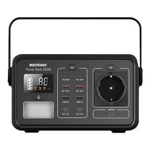 루트웨이 캠핑용 휴대용 파워뱅크 PB250W, 블랙, 1개