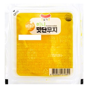 일미농수산 일가집 미니맛단 130g 슬림단무지 반달단무지 배달용단무지 1회용단무지, 32개