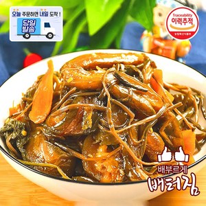 (배터짐) 할머니 손맛 볶은 연변 모듬장아찌 밥도둑(고추 무 깻잎), 1개, 500g