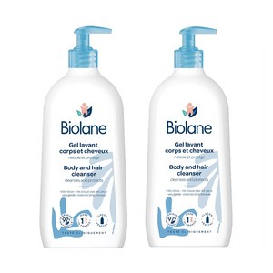 Biolane 비올란 베이비 샴푸 앤 바스 샤워젤 750ml 2팩, 2개