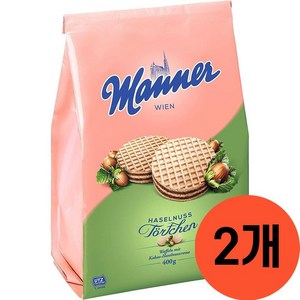 Manne Vienna 타르틀렛 크리스피 비스킷 위드 헤이즐넛 크림, 400g, 2개