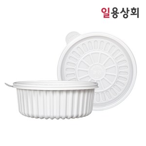 [ILYONG] 탕용기 BFP 225파이 소 2000ml 100세트 PP 백색, 100개, 1세트