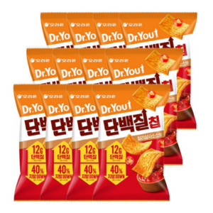 오리온 닥터유 단백질칩 칠리살사맛, 60g, 12개