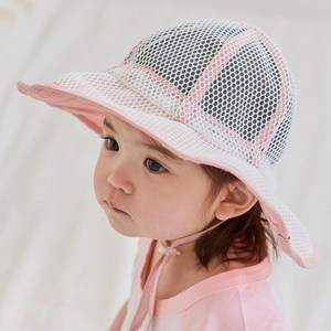[원라인] 아기 유아 여름 벙거지 메쉬 레인보우 썬햇 모자 아동 어린이