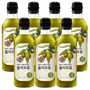 백설 스페인산 압착 올리브유, 500ml, 7개