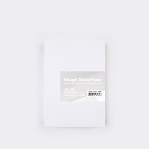 PapePhant 하이퀄리티 용지 두꺼운 러프그로스지 (Rough Gloss pape), 화이트 230g A5 50매