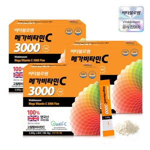 초당약품 비타블로썸 메가비타민C 3000 파인, 180.18g, 3개