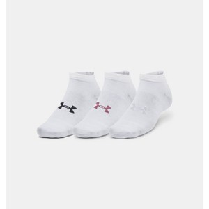 [언더아머 본사]유니섹스 UA 에센셜 로우 삭스 3켤레1382958-100, White-LG, 3개