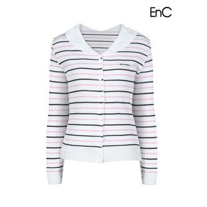 이앤씨 EnC 아이보리 스트라이프 가디건 EnCK31201B