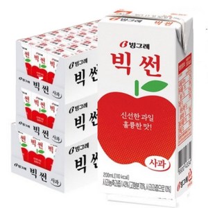 빙그레 빅썬 사과 주스, 200ml, 72개