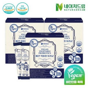 네이처드림 비건 식물성 유산균 2g x 30포 3박스, 60g, 3개