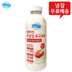 덴마크 드링킹요구르트 딸기 750mLx3병/대용량, 3개, 750ml