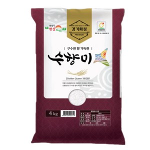 수향미 2024년산 햅쌀 골든퀸 3호 백미 상등급, 상, 4kg, 1개