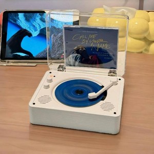 안나 블루투스 CD플레이어 레트로 고품질 청취 빈티지 선물용, 노르딕 화이트 [플래그십 업그레이드 버전]