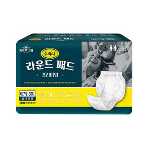 수려니 프리미엄 라운드패드 성인용 속기저귀, FREE(onesize), 30매입, 1개