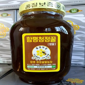 함평청정꿀 순수 자연 벌꿀 밤꿀 2.4kg, 1개