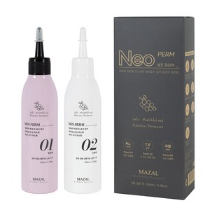 마잘 순한 셀프 파마약 네오펌 1제 150ml + 2제 150ml 저자극 펌제 손상 최소화, 3개