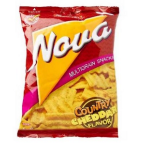 Nova chips country cheddar flavor 노바 멀티그레인 스낵 체다 치즈맛, 78g, 1개