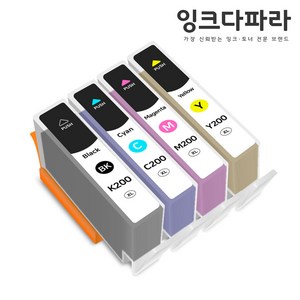 잉크다파라 삼성 호환잉크 INK-K200 SCX-1490W SCX-1855F SCX-1855FW 대용량, INK-K200 호환잉크 4색 세트, 1개