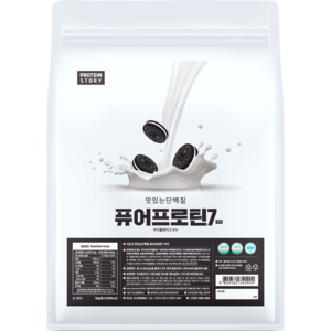 프로틴스토리 맛있는 단백질 퓨어프로틴7, 1개, 3kg, 퓨어프로틴7 맛있는 유청 단백질보충제 3kg 쿠키맛