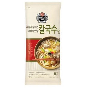 백설 국물이 잘 배는 납작한 면발 칼국수면, 6개, 900g