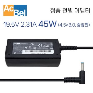 HP 노트북 호환 19.5V 2.31A 45W 전원 어댑터 충전기, ACBEL 45W, 1개