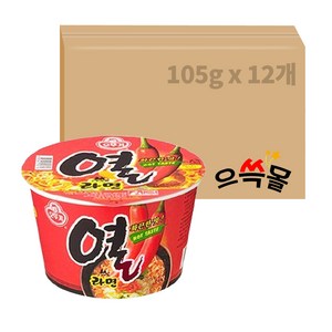 오뚜기 열라면 용기 105g, 12개