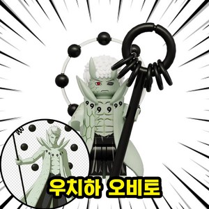 호환블록 나.루.토(N.A.R.U.T.O) 애니 캐릭터 16종 브릭미니피규어, 00. A03 - 우치하 오비토, 1개