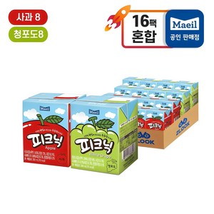 매일유업 피크닉 200ml 16팩(사과8+청포도8), 1세트