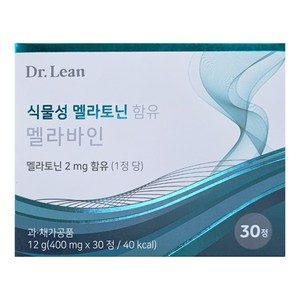 닥터린 식물성 멜라토닌 2mg 함유 멜라바인 30정, 1개