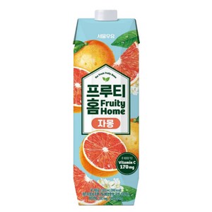 서울우유 프루티홈 자몽, 2개, 1L