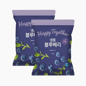 [생활앤] 냉동 블루베리 1kg x 2팩, 2개