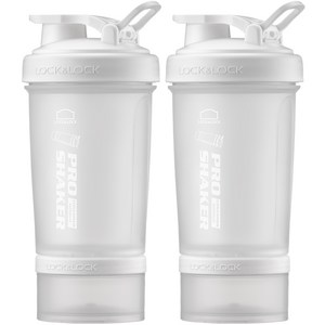 락앤락 프로쉐이커 컨테이너 2P, 매트화이트, 600ml