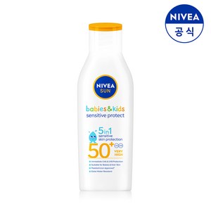 니베아 키즈 센서티브 프로텍트 앤 플레이 선 로션 SPF50+ PA++++, 1개, 200ml