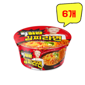 하림 럭히밥 김찌라면 큰컵 115g, 6개