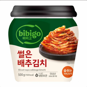 cj제일제당(주) 비비고 썰은배추김치(용기), 500g, 2개