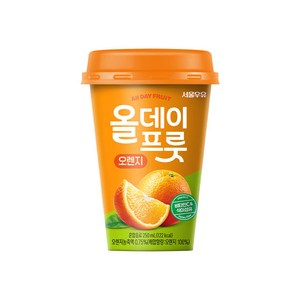 서울우유 올데이프룻 오렌지 250ml, 서울우유 올데이프룻 오렌지, 250ml, 10개, 10개