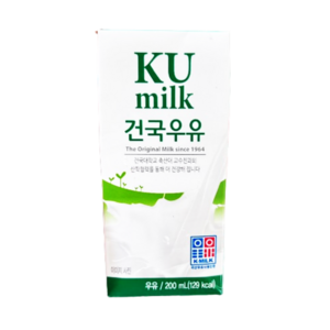 건국유업 건국우유 KU 밀크 멸균우유 200ml 24팩, 24개