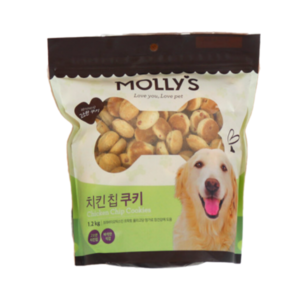 몰리스 치킨 칩 쿠키 1.2kg 바삭한 고소한 애견 강아지 간식 프락토올리고당 첨가, 1개