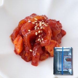 [여우마을] 업소용 대용량 양념 오징어젓갈 오징어 듬뿍 특오징어젓갈, 1개, 20kg